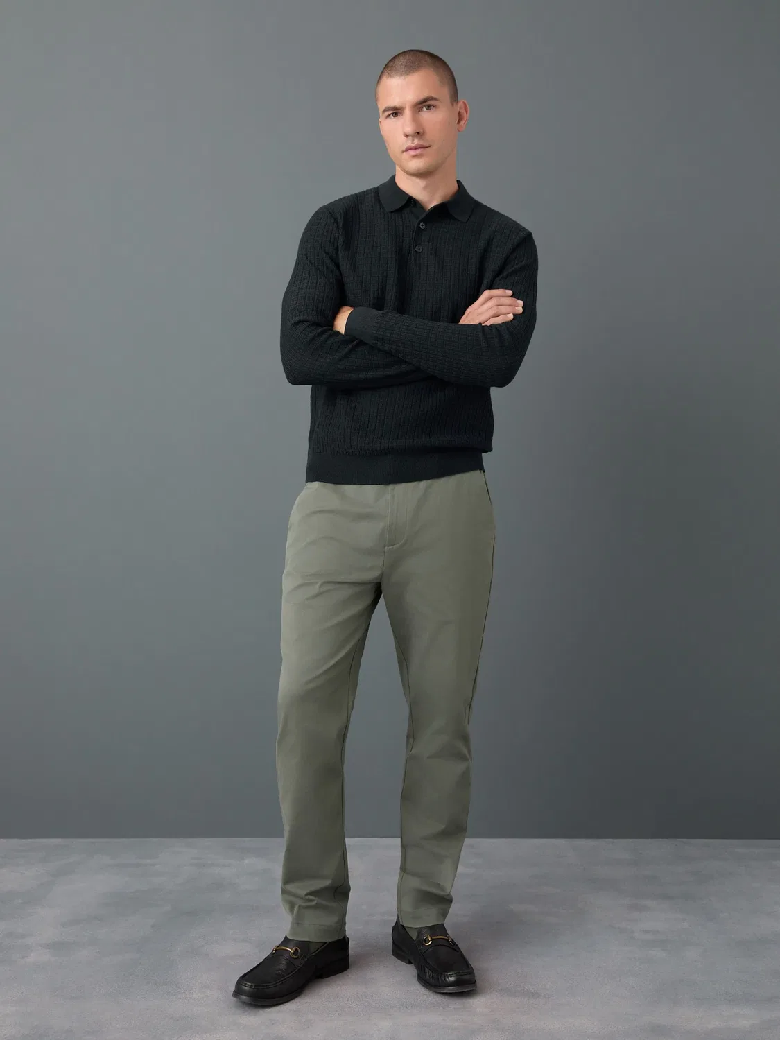 Чинос Slim Fit, модель Premium Smart Cotton TENCEL Lyocell Blend Next, зеленый — фото 2
