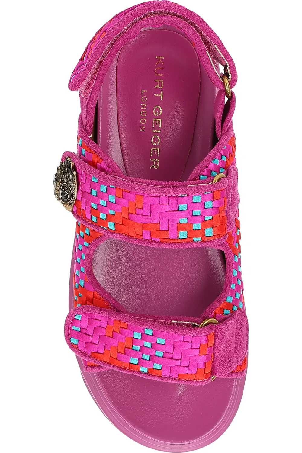Детские сандалии с кристаллами Mini Orson Kurt Geiger London, Purple Red — фото 4
