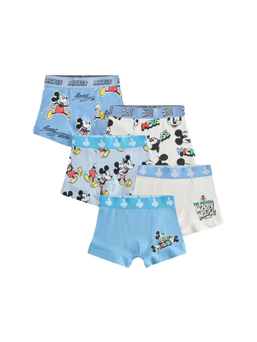 Трусики Next Underpants «Микки Маус» в пастельно-голубом, светло-голубом и белом цветах