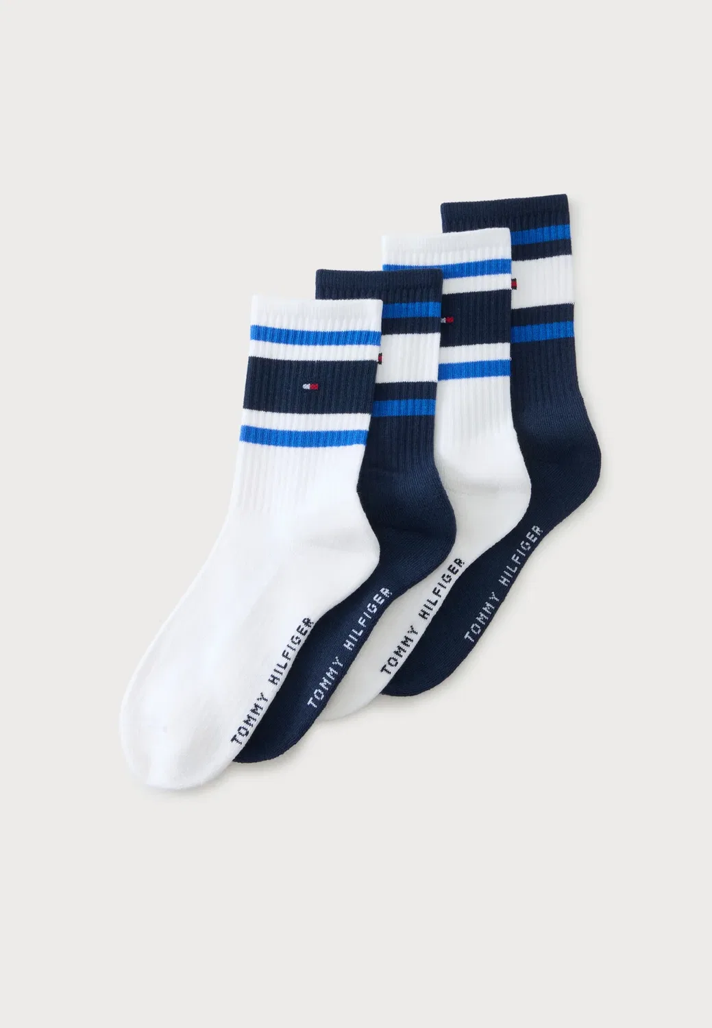 Унисекс, 4 пары носков Tommy Hilfiger, Blue/White