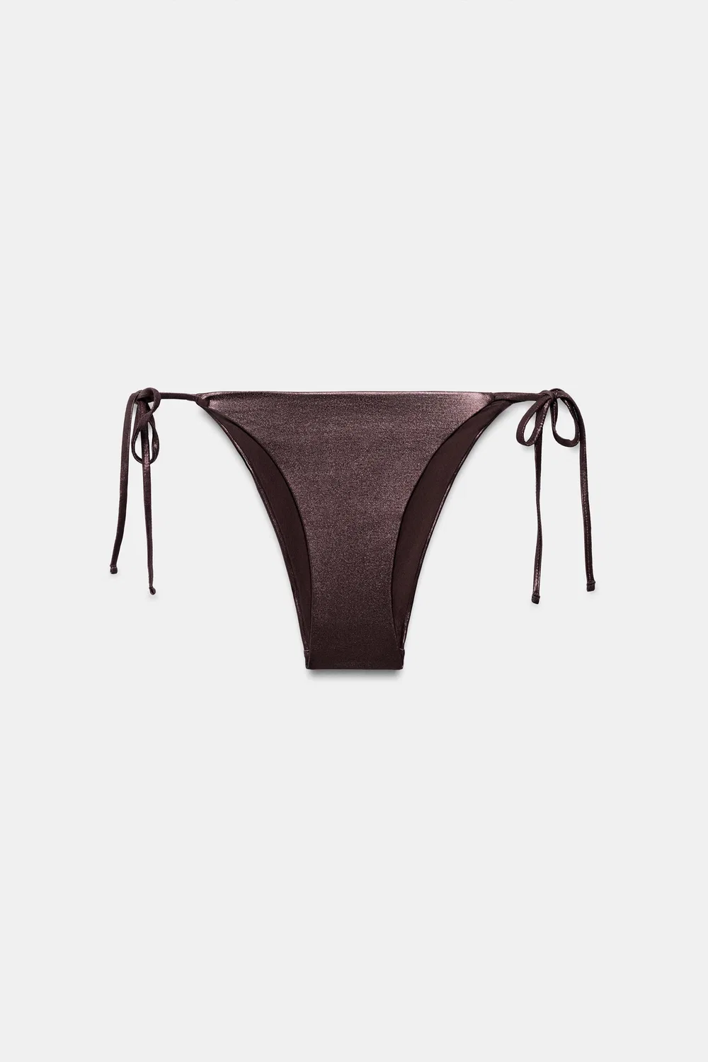 Плавки от бикини с металлическим эффектом ZARA, Brown — фото 4
