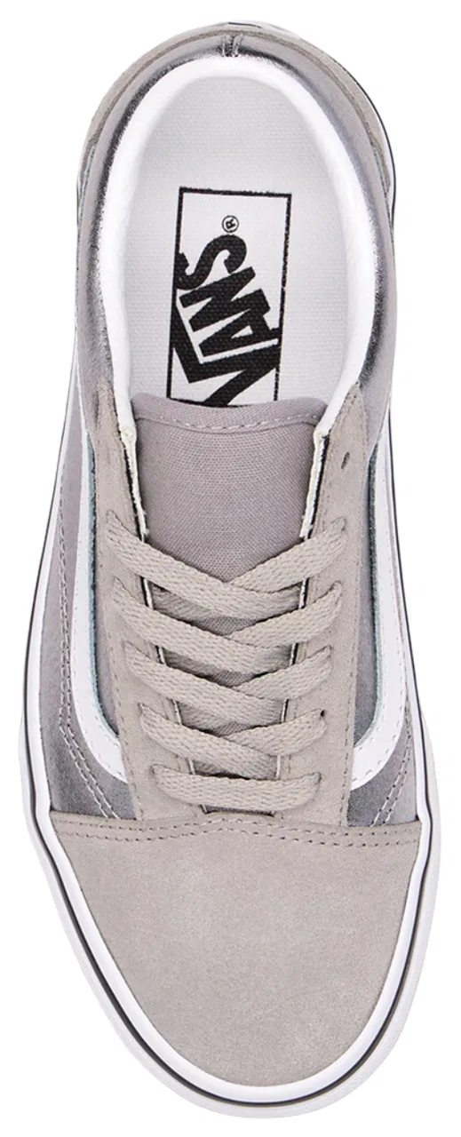 Кроссовки для мальчиков Old Skool Vans, цвет White/Metallic Silver — фото 2