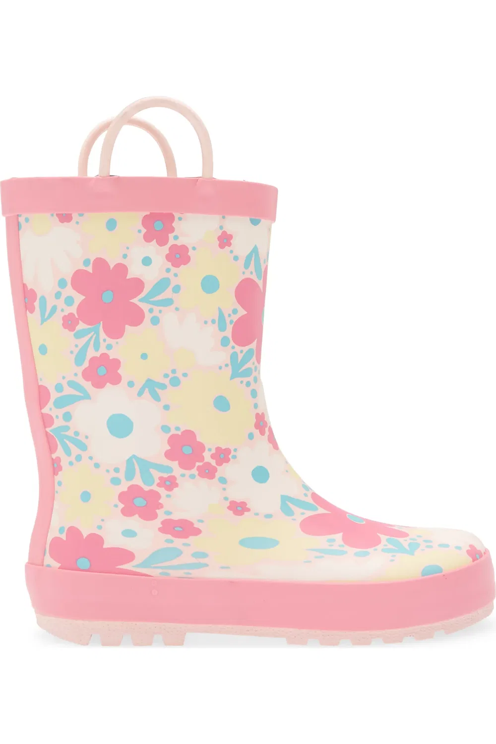 Детские сапоги резиновые с цветочным принтом Flower Rainboot Tucker + Tate, Pink Multi — фото 3
