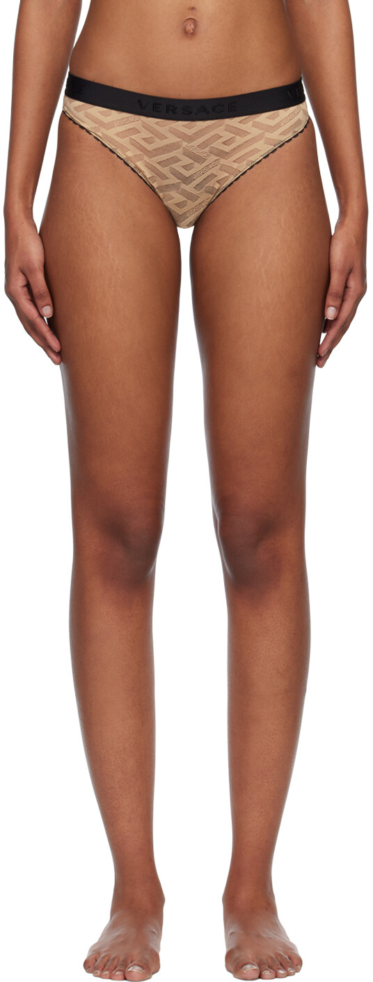 

Бежевые трусы 'La Greca' Versace Underwear