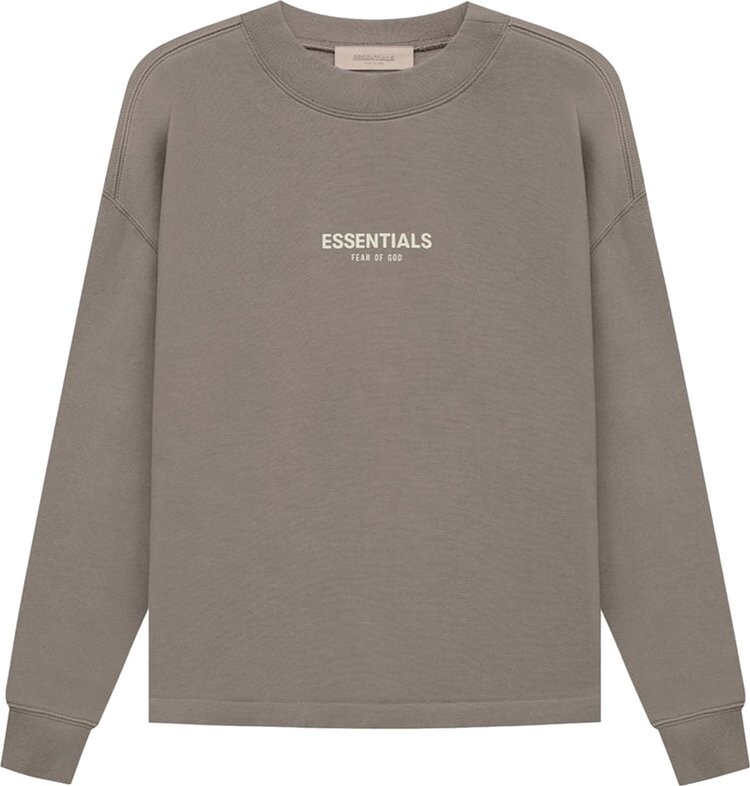 Толстовка Fear of God Essentials Relaxed Crewneck 'Desert Taupe', серый — фото 2