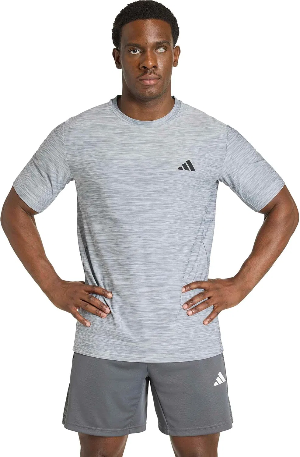 Мужская тренировочная футболка Workout Essentials Flex adidas, Medium Grey Heather