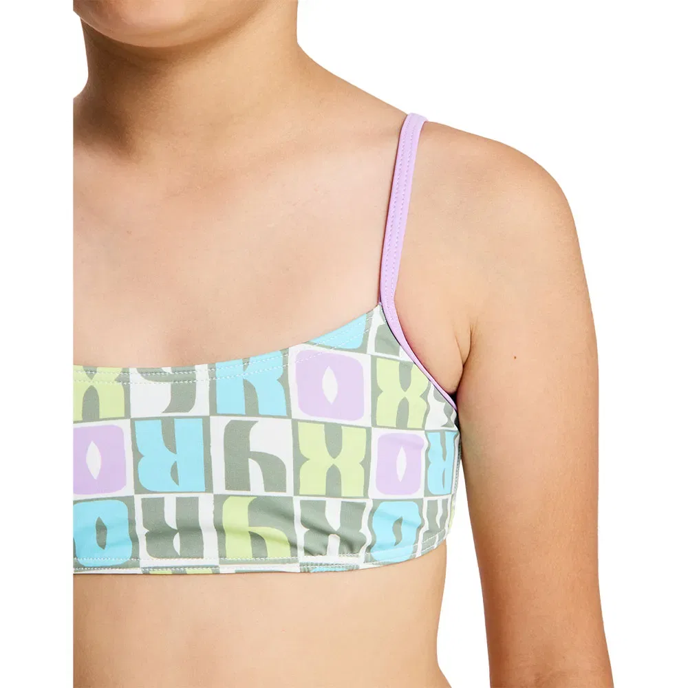 Лиф бикини Roxy Letter Up Bralette Roxy, зеленый — фото 3