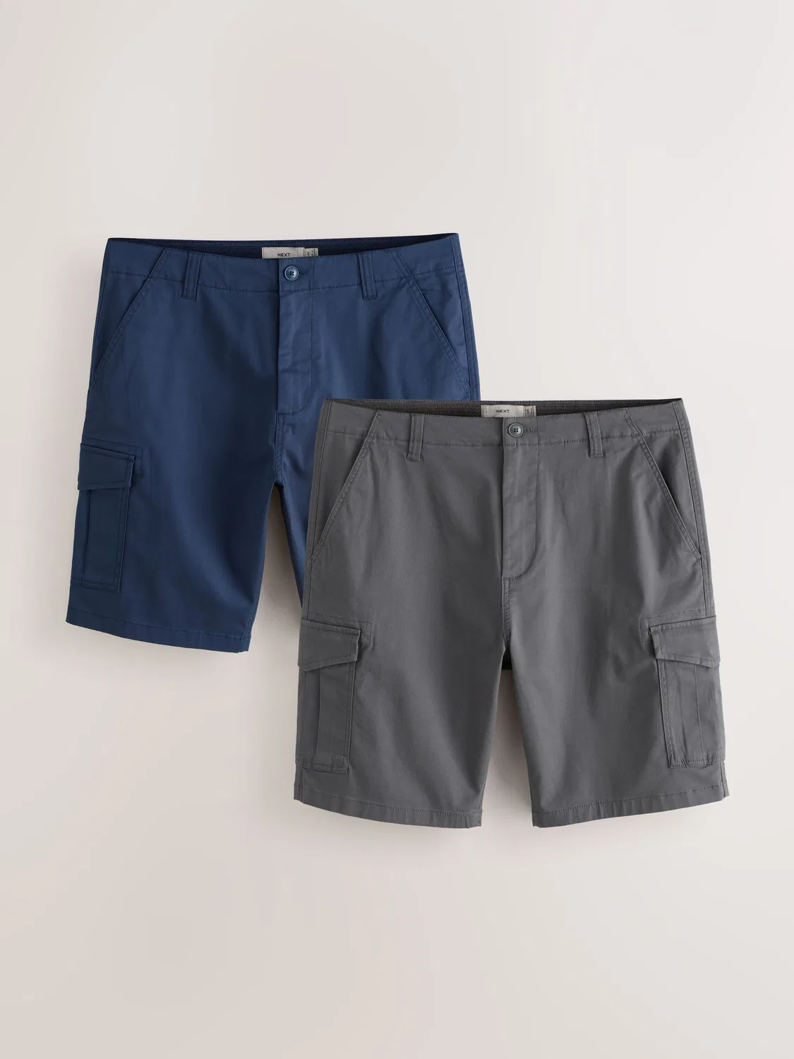 Шорты карго, набор 2 шт, Stretch Cargo Shorts Next, синие/угольные