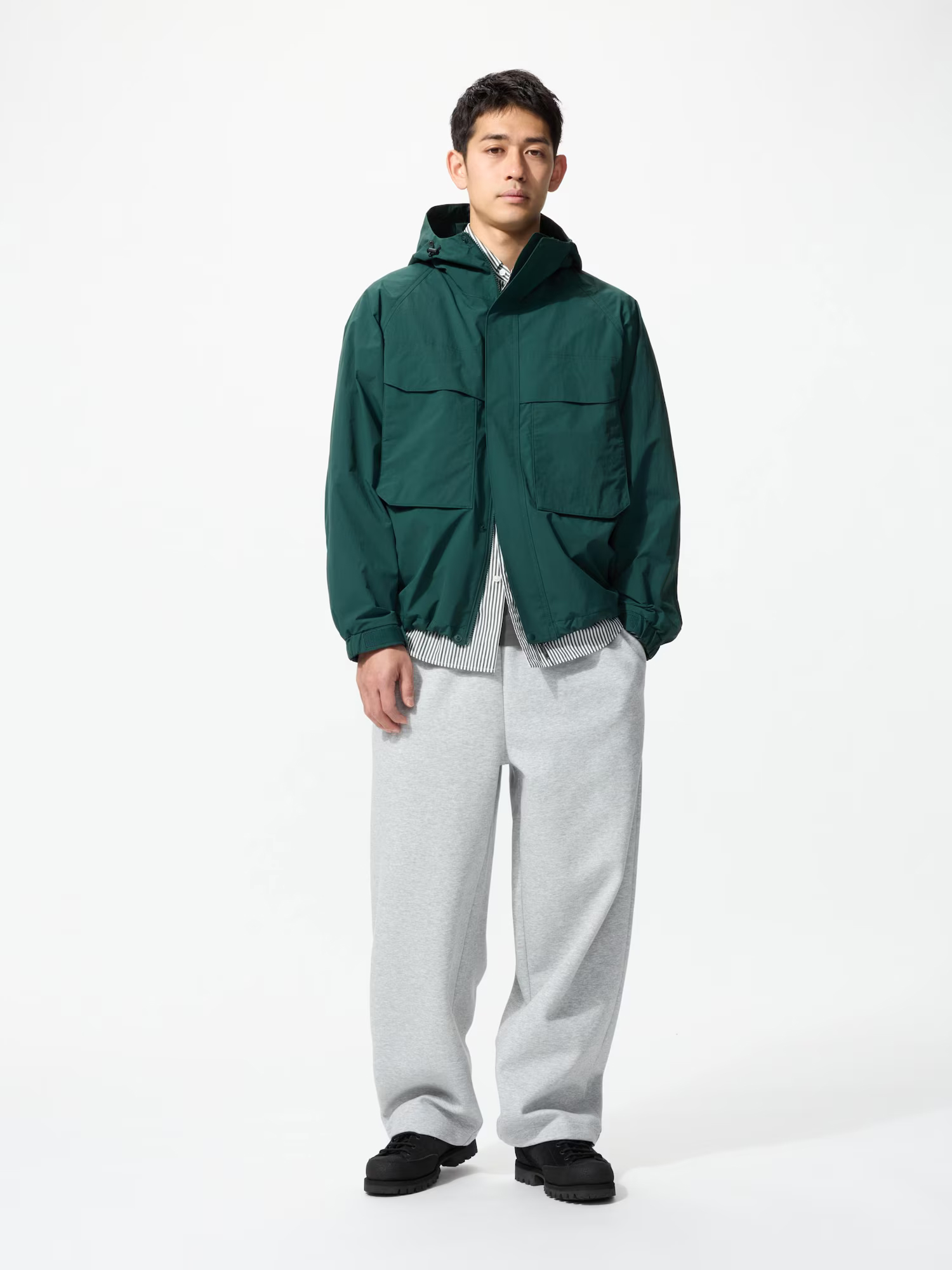 Ветровка Uniqlo Unisex, 58 темно-зеленый — фото 3