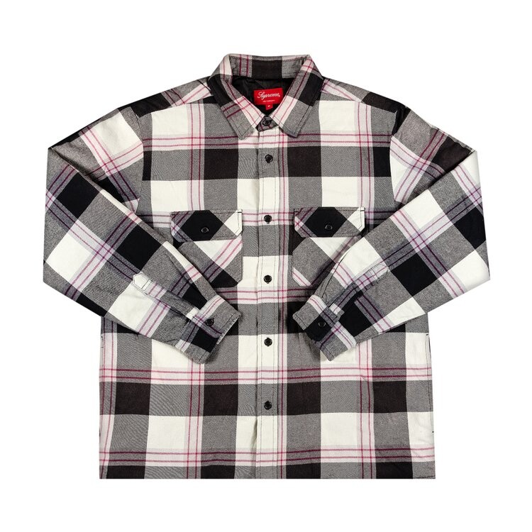 

Рубашка Supreme Quilted Flannel Shirt 'White', белый