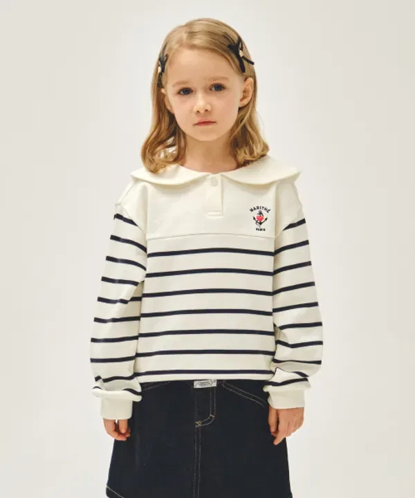 Свитшот с полоской для детей, Kids w sailor stripe MARITHÉ, navy
