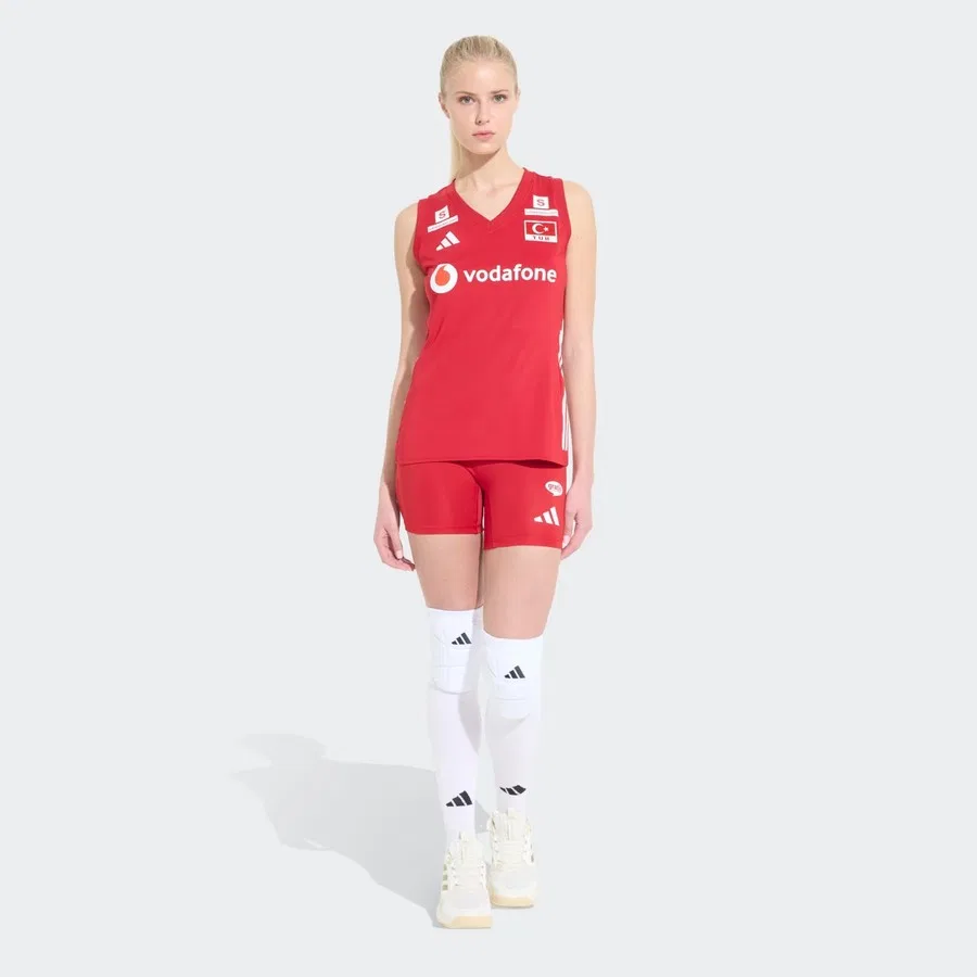 Женские леггинсы с принтом Cuqs 4in Sho W Tvf adidas, Красный — фото 3