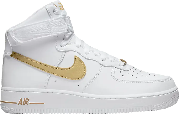 

Кроссовки Nike Wmns Air Force 1 High 'White Metallic Gold', белый