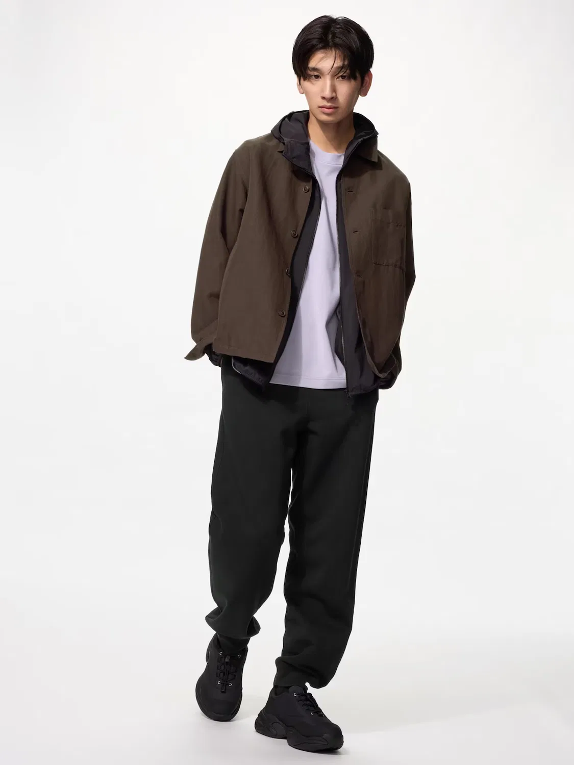 Спортивные штаны Uniqlo, для повседневной носки, черный
