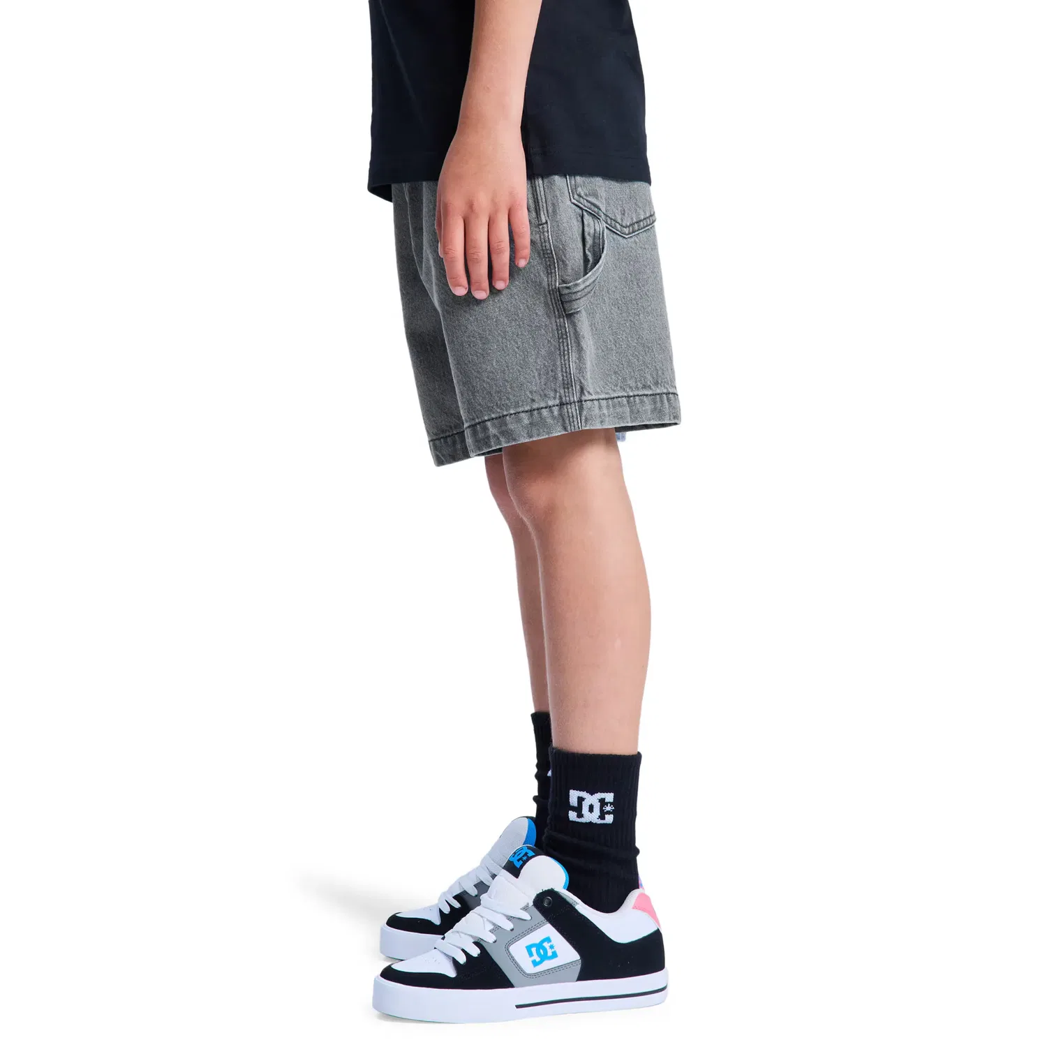 Детские шорты для мальчиков из денима Carpenter Baggy DC Shoes, Gris — фото 3