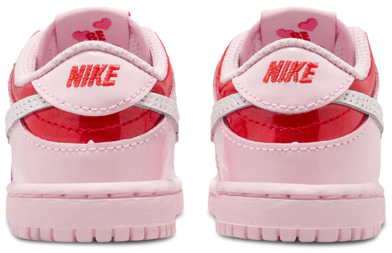 Кроссовки для малышей Dunk Low Nike, цвет Pink Foam/Summit White/Red — фото 3