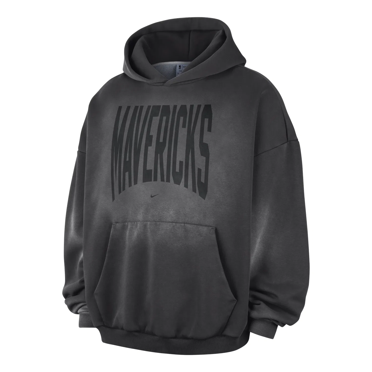 Мужское худи для баскетбола Dallas Mavericks Standard Issue Therma-FIT Fleece Hoodie 'Dark Charcoal White' Nike, Dark Charcoal White