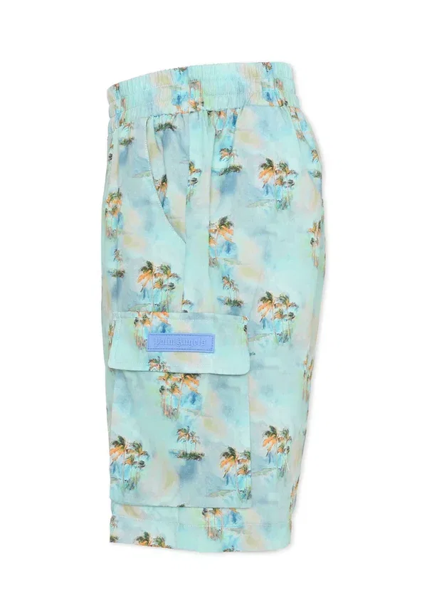 Шорты с принтом Cargo trousers Palm Angels, Light Blue, светло-голубой — фото 4