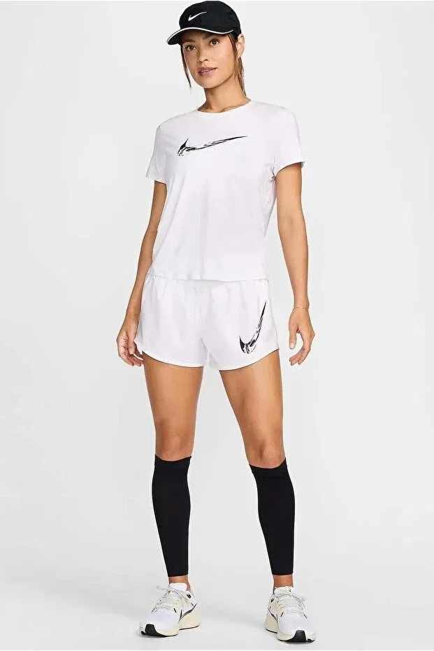 Женская футболка спортивная с принтом Nike, White — фото 4