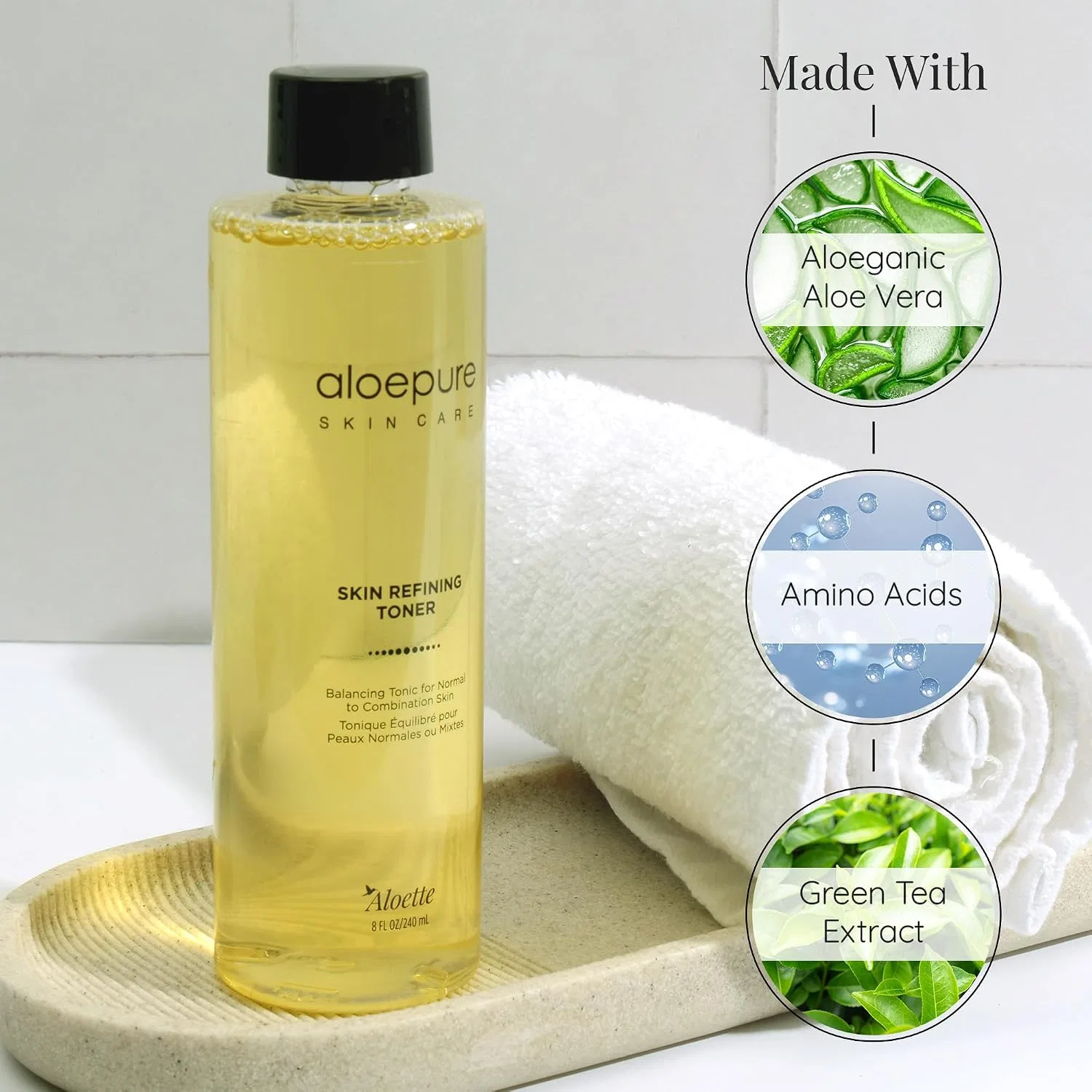 Тонер Aloette Aloepure Skin Refining, 240 мл — фото 3