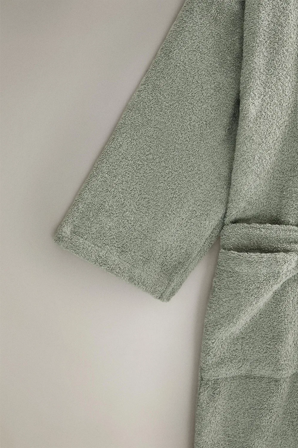 Высококачественный хлопковый банный халат (420 г/м²) ZARA, Blue/Green — фото 3