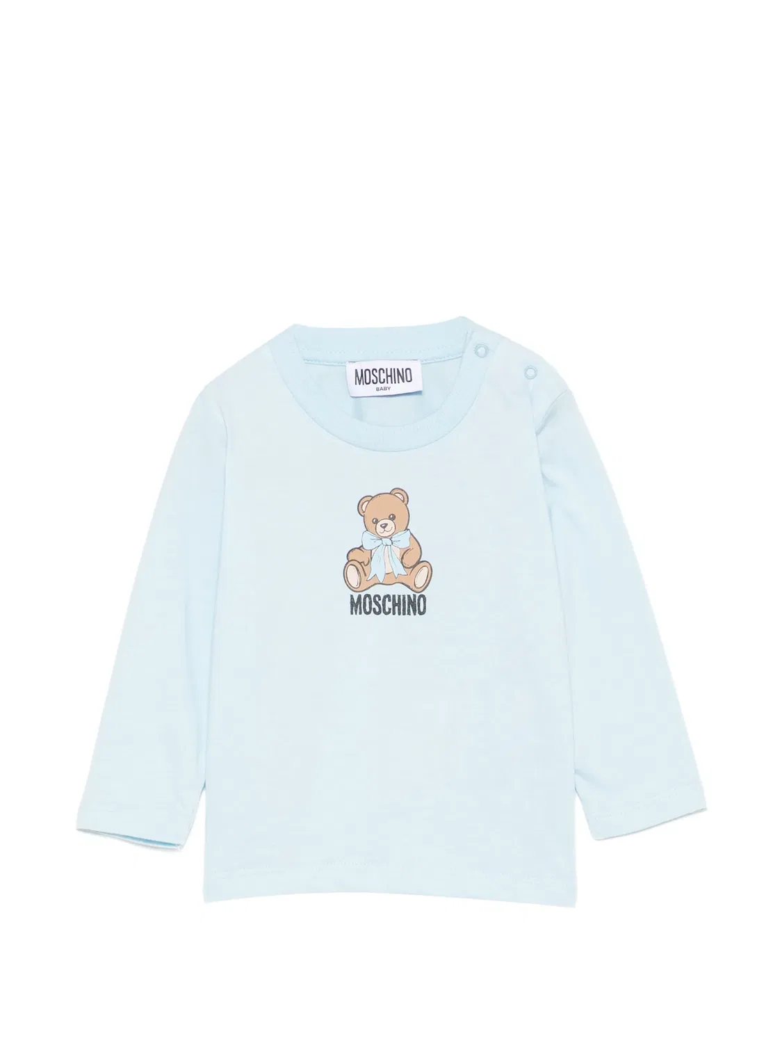 Футболка с принтом медвежонка, синяя Moschino, синий