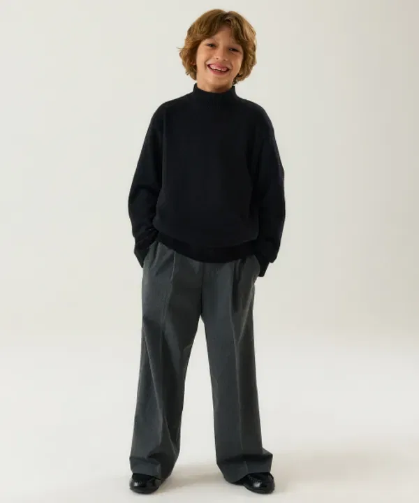 Водолазка трикотажная Essential Turtle Neck, Musinsa Standard Kids, черный