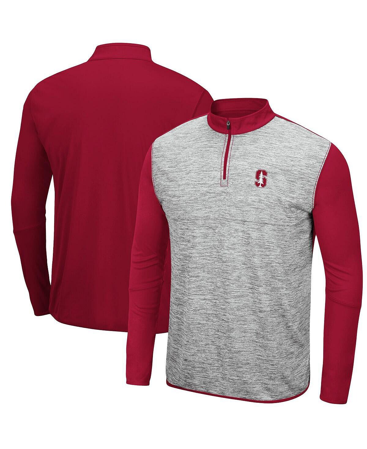 

Мужская серая меланжевая куртка cardinal stanford cardinal prospect с молнией на четверть Colosseum, мульти