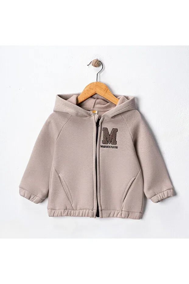 Детский кардиган для девочек хлопковый Basics Via Girls, Beige