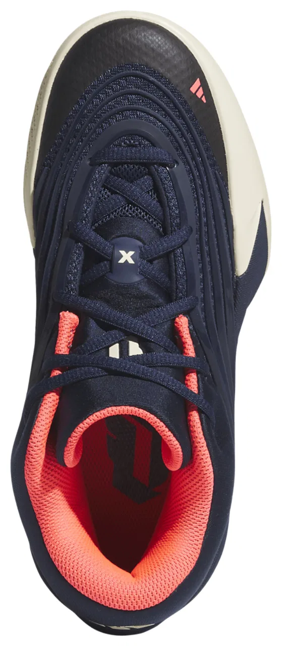 Детские баскетбольные кроссовки для мальчиков с амортизацией LIGHTSTRIKE Dame X Adidas, Night Indigo/Warm Vanilla/Solar Turbo — фото 4