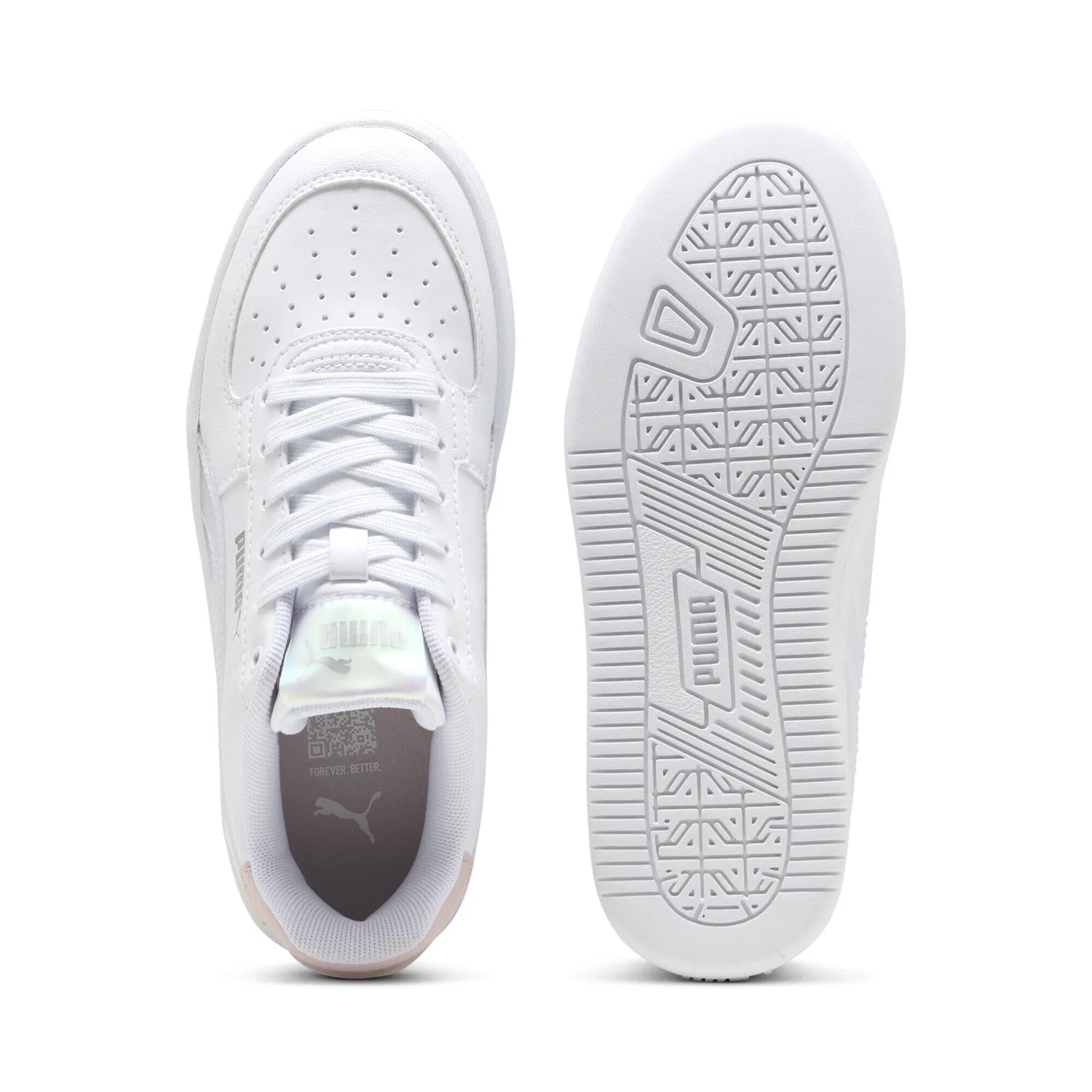Детские кроссовки для девочек Caven 2.0 Holo Puma, Weiss Rosa Silber — фото 4