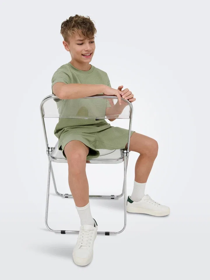Шорты хлопковые Kian Only & Sons Junior, хаки — фото 4