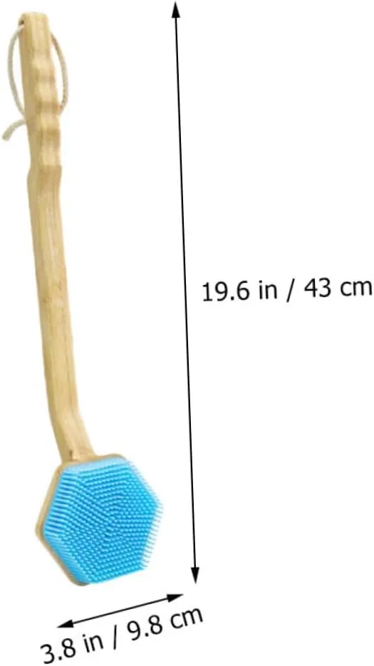Щетка для тела с длинной ручкой Veemoon, 43x9.8x7.5 см, Khaki — фото 2