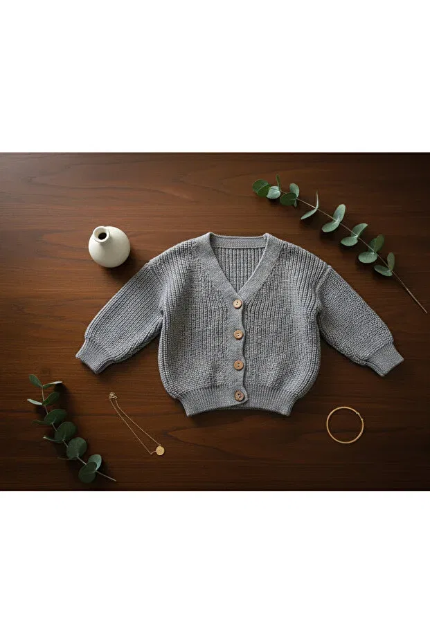 Детский кардиган оверсайз Nimini Kids, Gray