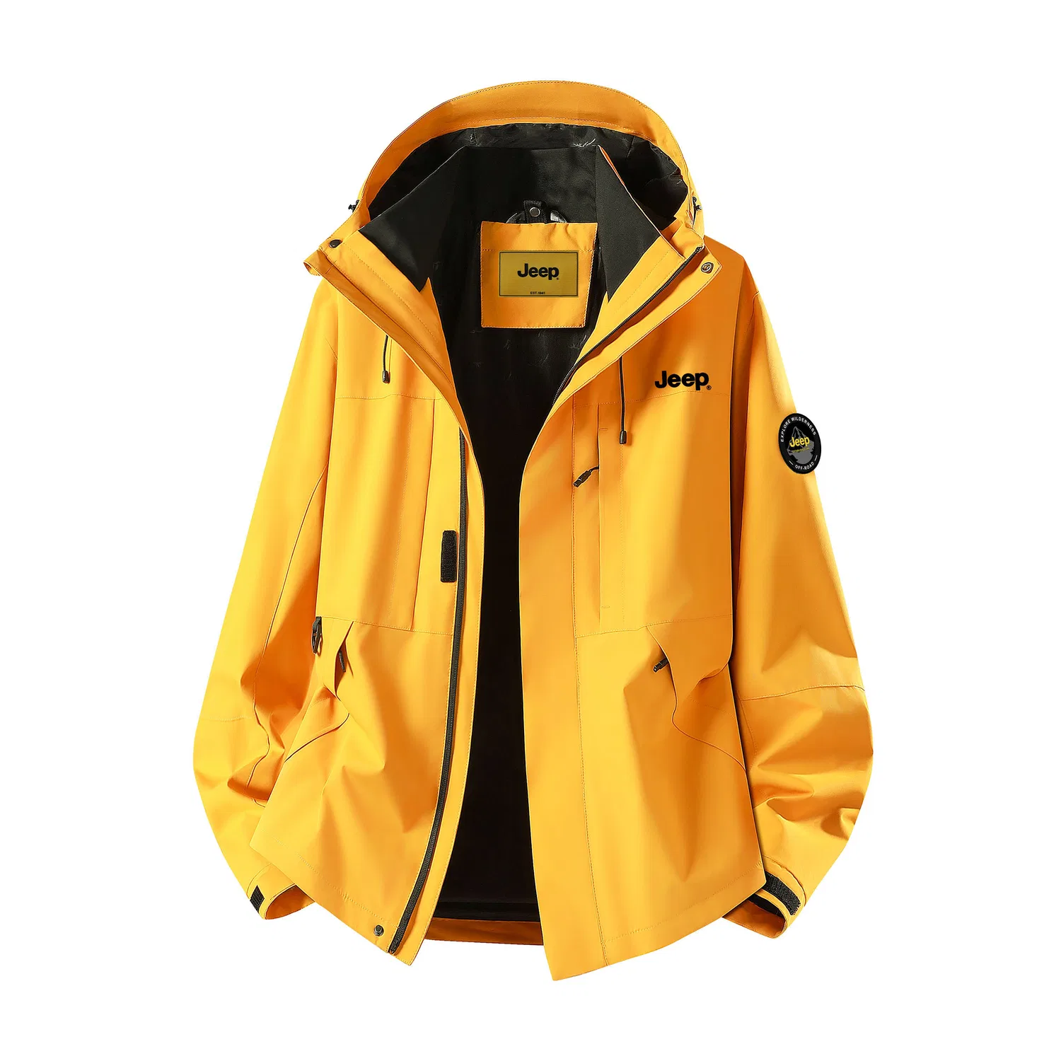 Детская куртка с капюшоном, водоотталкивающая, ветрозащитная, модель Maple Yellow, Jeep, Maple Yellow