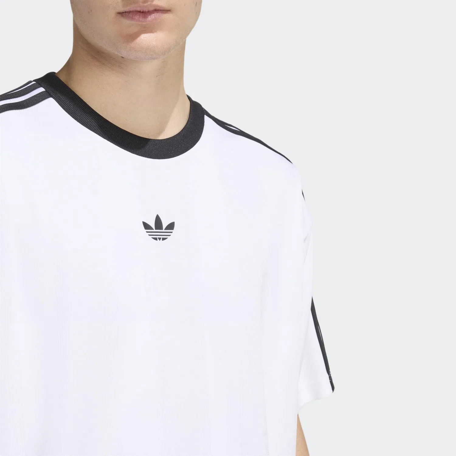 Мужская футболка джерси с принтом Adidas Originals, White — фото 4