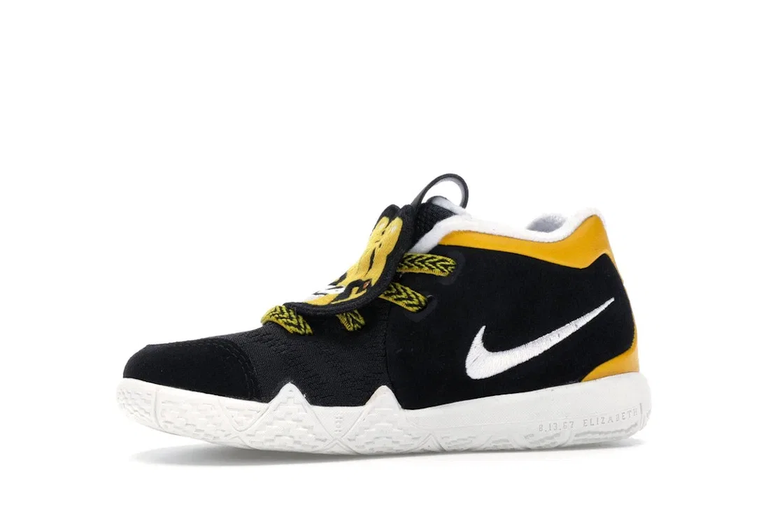 Детские кроссовки для мальчиков с принтом Nike Kyrie 4 Nike, Black/Summit White-Yellow Ochre — фото 3