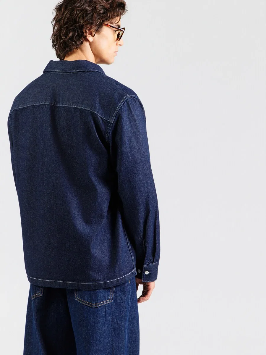 Рубашка LEVI'S Comfort fit на пуговицах, темно-синего цвета — фото 4