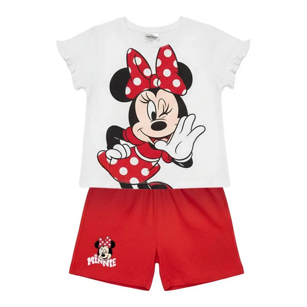 Детский комплект для девочек с принтом Minnie French Terry Disney, White