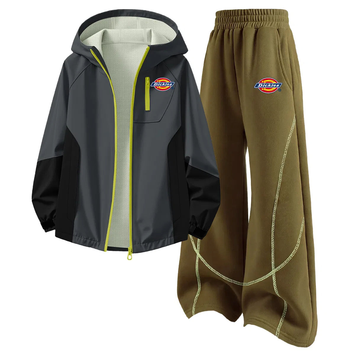 Детский спортивный костюм с капюшоном Dickies, Silicone Standard K Black+Standard Thick K Autumn Brown