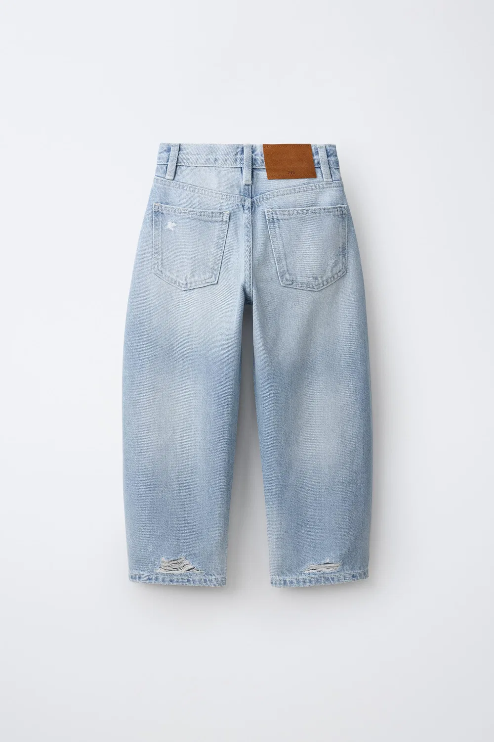 Джинсы с цилиндрическими штанинами ZARA, Light blue — фото 2