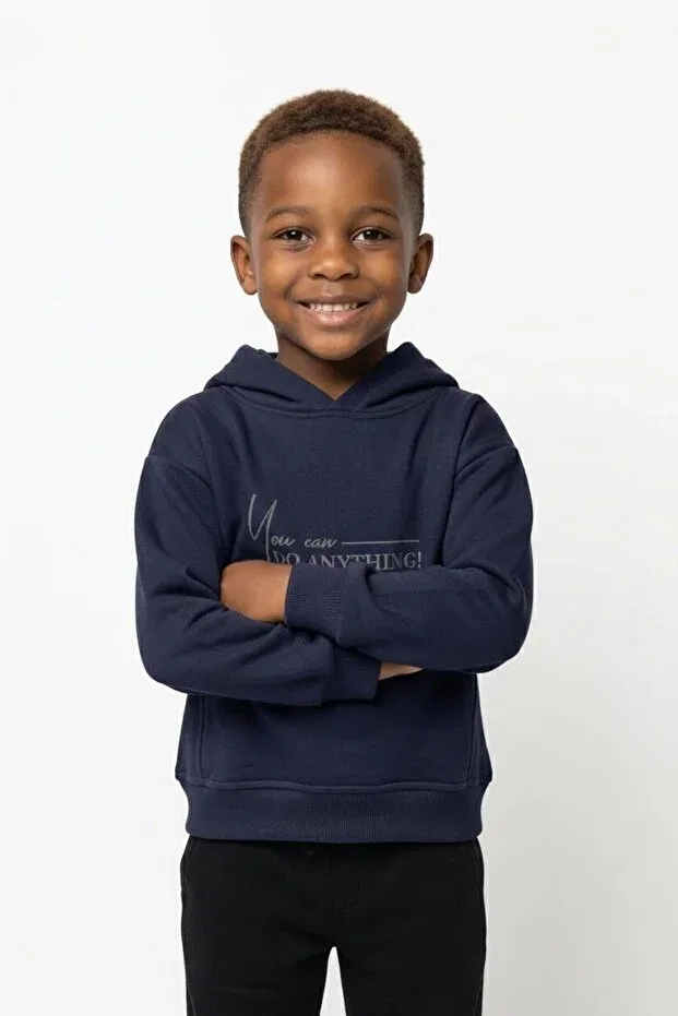 Детское худи для мальчиков с капюшоном Miababy, Navy Blue — фото 4