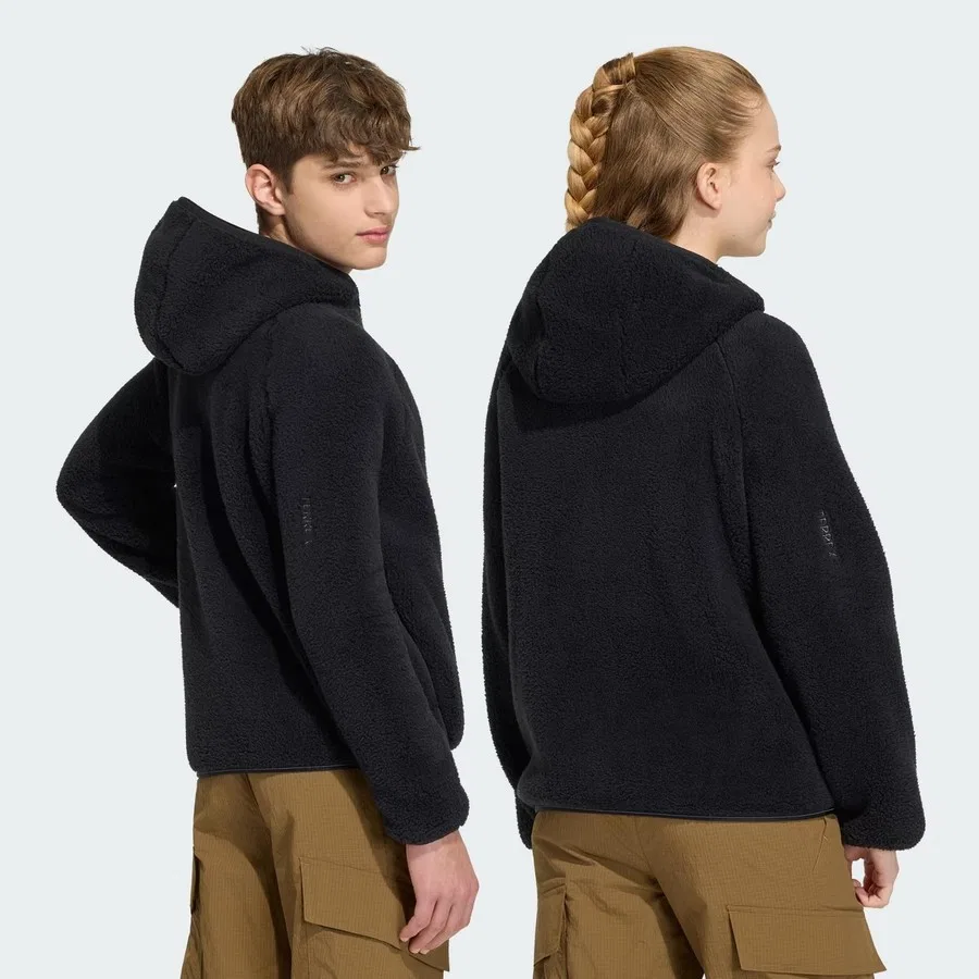 Детский свитшот с капюшоном Terrex Xploric Full Zip adidas, Черный — фото 2