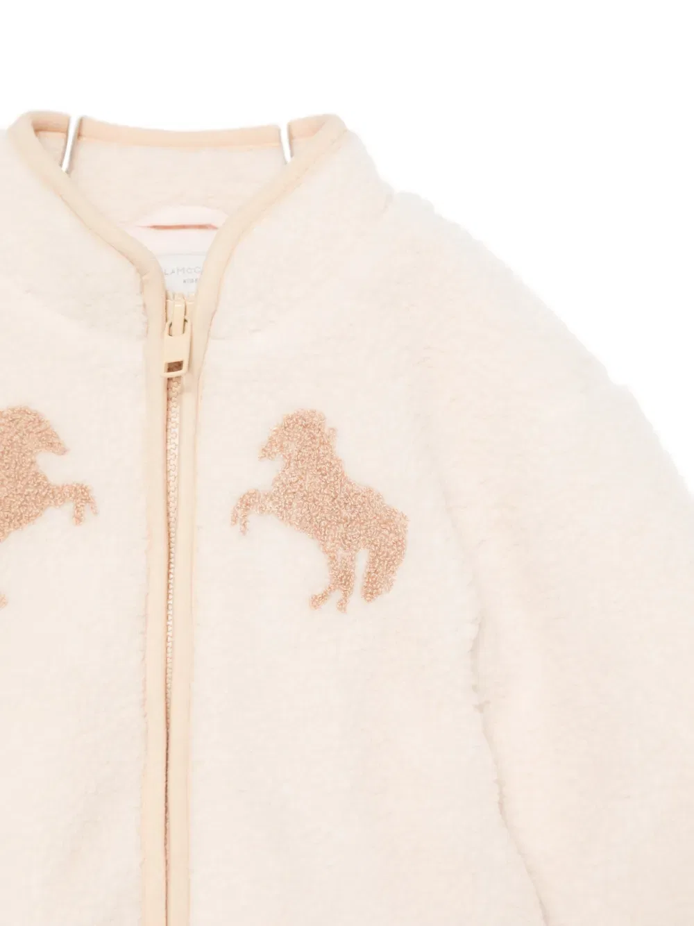 Бомбер Horse Stella McCartney Kids, цвет Cream White — фото 3