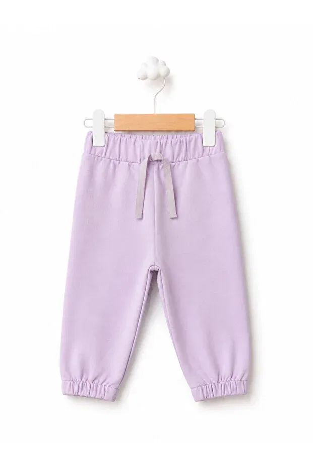 Детские штаны для девочек хлопковые Basics For My Baby, Salmon-Lila — фото 3