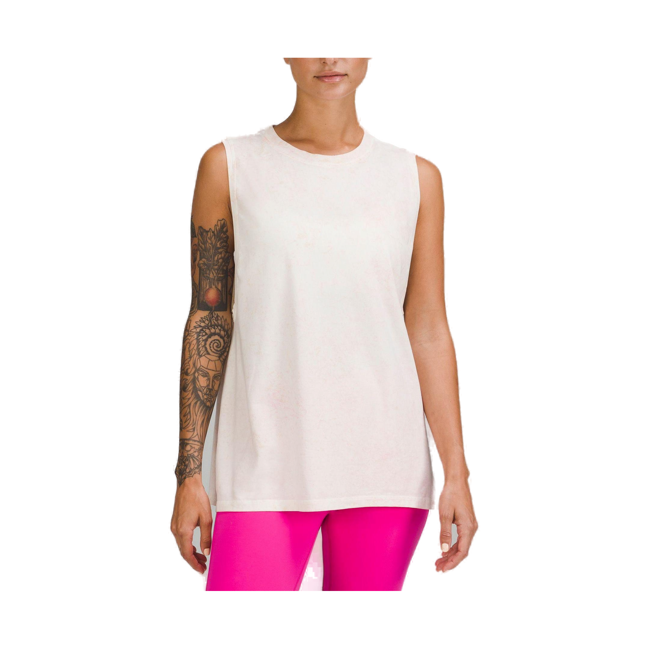 

Женская майка-топы цвета лимонного сорбета с принтом тай-дай/CIR5 Lululemon, Lemon Sorbet Tie-Dye/CIR5