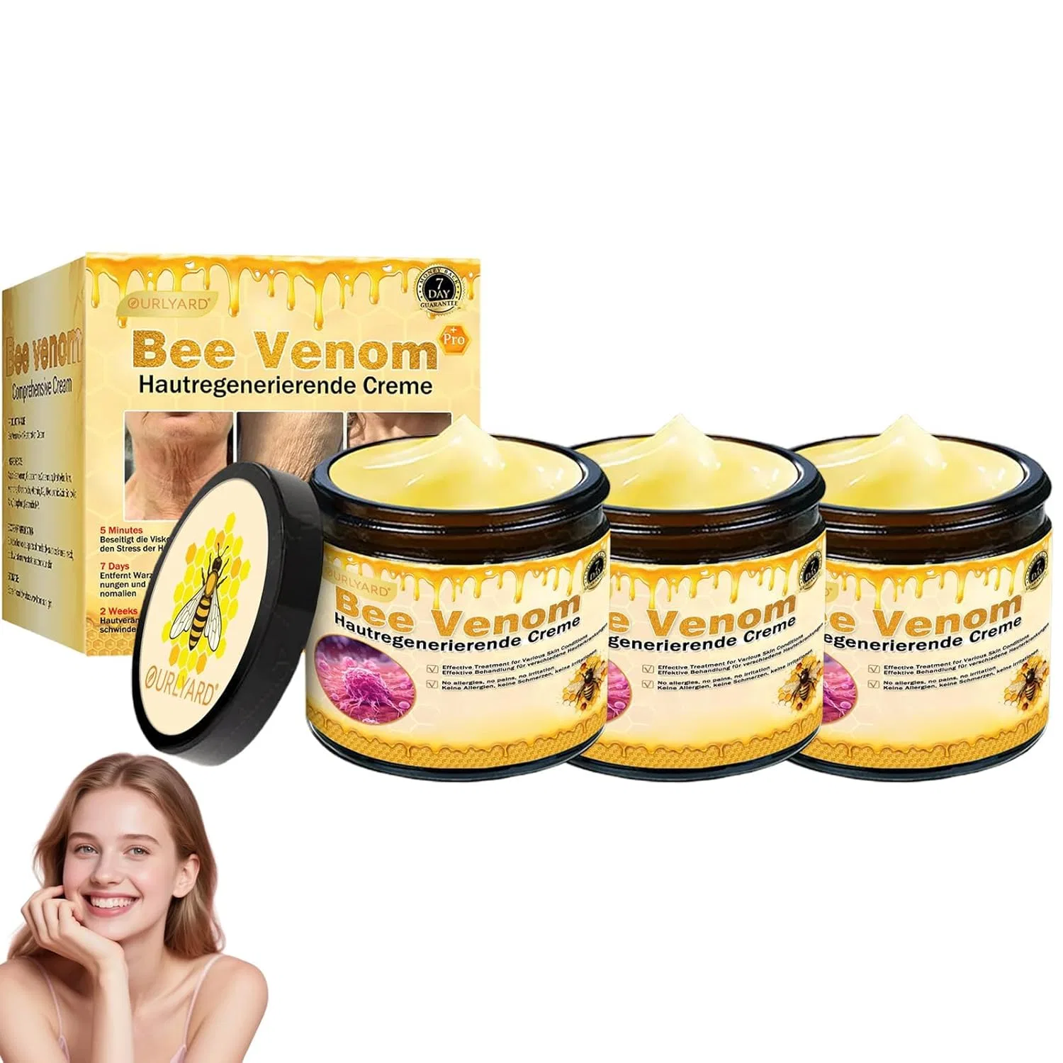 Крем для тела с пчелиным ядом, Fummy, набор 3 шт, 50 г