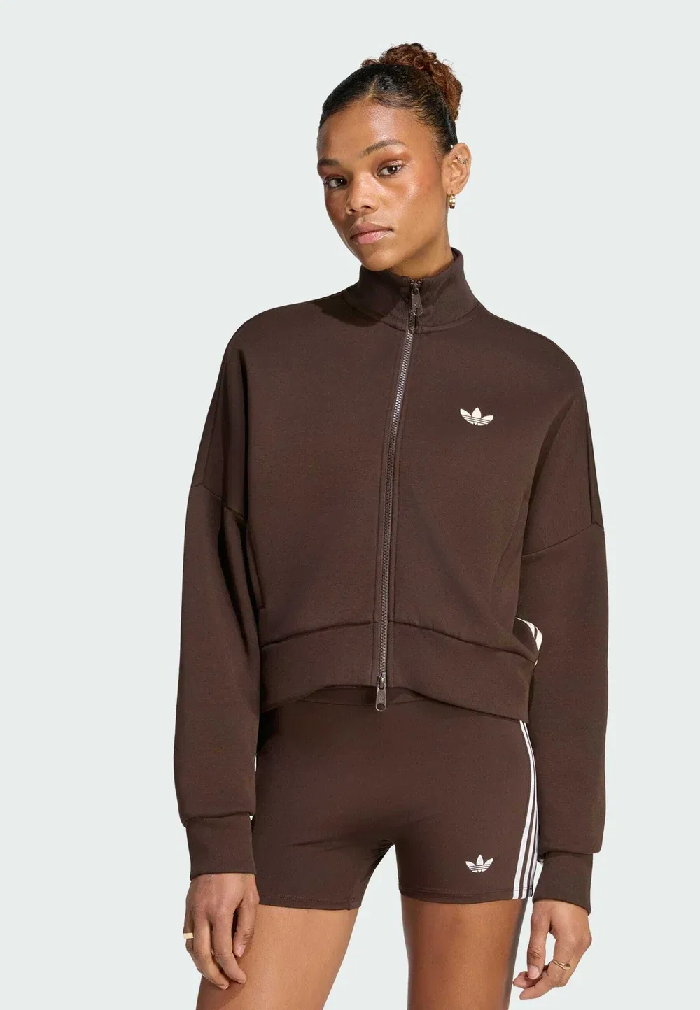 Спортивная куртка Spacer - толстовка на молнии Adidas Originals, Aurora Coffee White