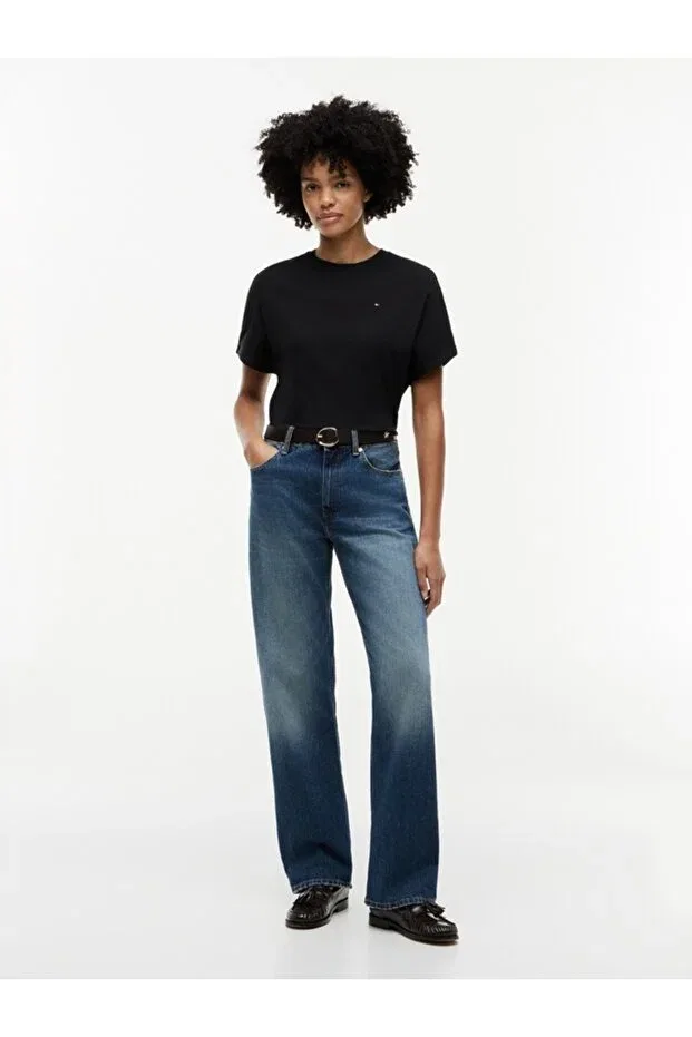 Женская футболка с коротким рукавом Cody Reg Batwing C-Nk SS Tee Tommy Hilfiger, Black