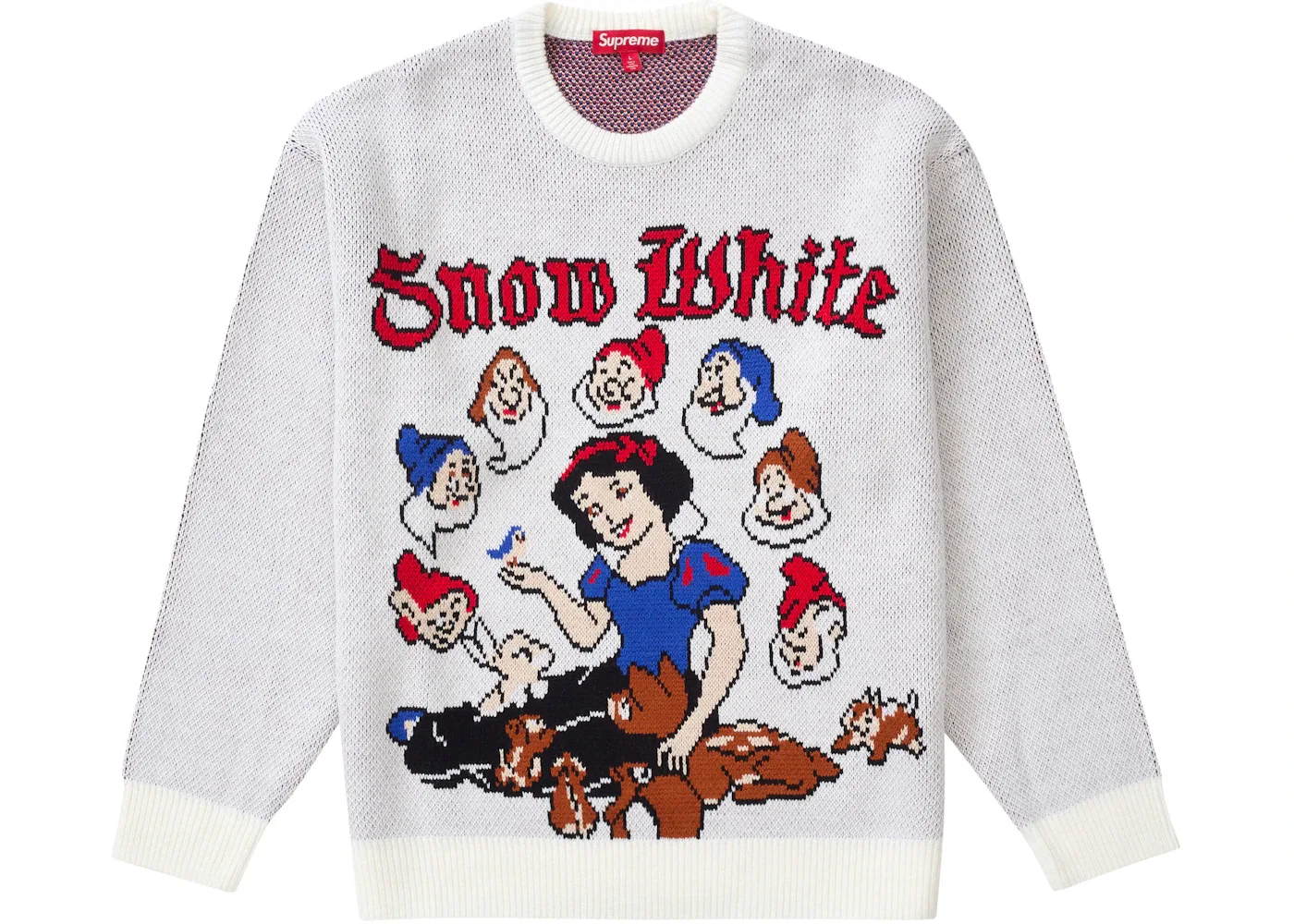 Мужской свитер белый Supreme Sweater White